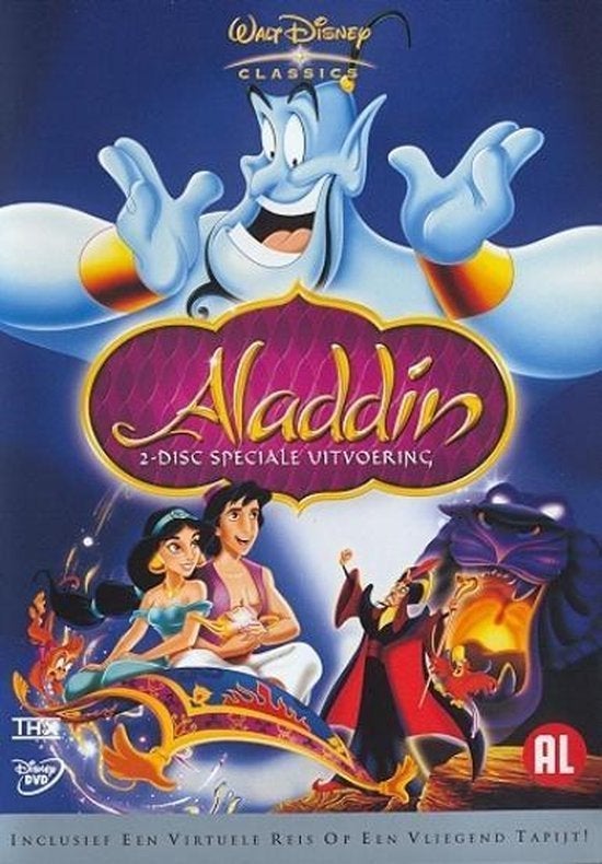 DVD: Walt Disney Classics: Aladdin, Tekenfilm, Ophalen of Verzenden, Zo goed als nieuw, Alle leeftijden