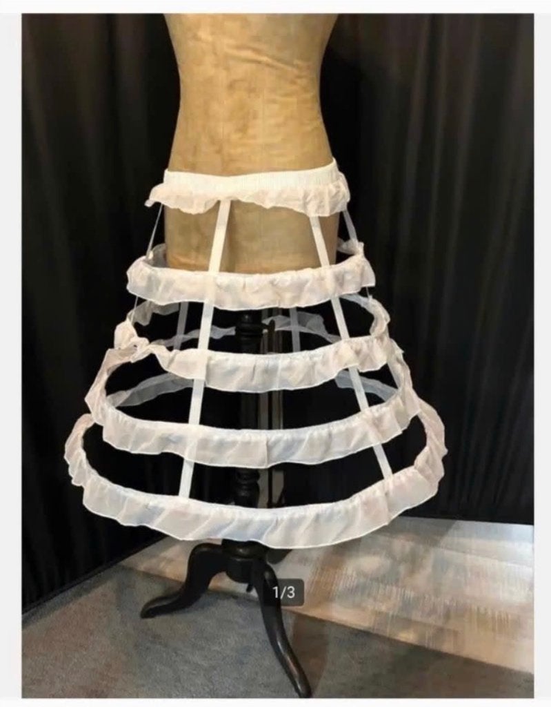 Witte Hoepel rok crinoline onderrok, trouw, feest, fantasy, Wit, Nieuw, Ophalen of Verzenden, Accessoires