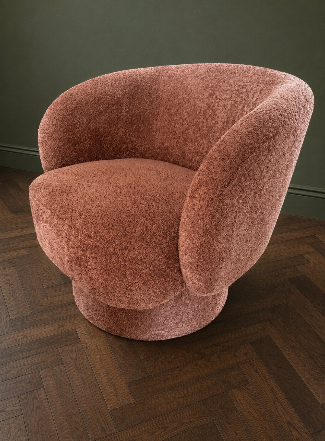 Prachtige By-Boo Balou fauteuil in terracotta/oudroze., Ophalen, Eenpersoons, 75 tot 100 cm, Zo goed als nieuw