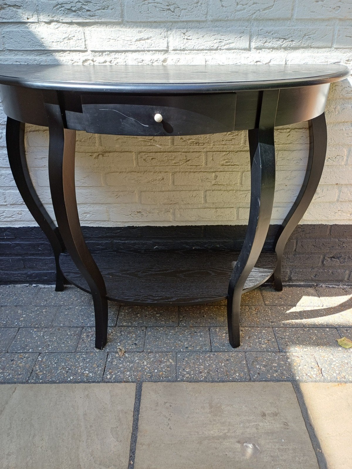 leuk zwart haltafeltje van MDF., Ophalen, Overige materialen, Gebruikt, 50 tot 100 cm