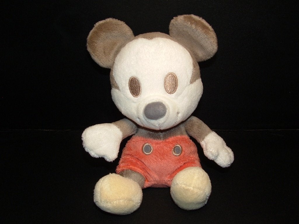 DISNEY MUIS MICKEY MOUSE MET GROOT HOOFD VELOURS, Verzenden, Nieuw, Overige typen