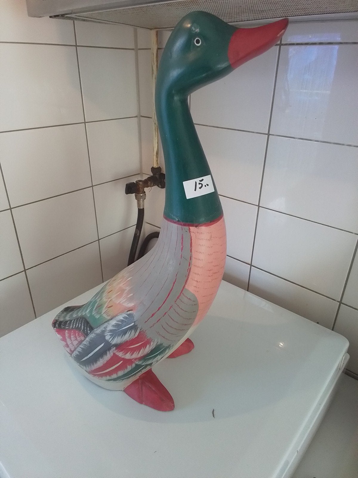 Massief houten eenden - diverse maten en prijzen, Ophalen of Verzenden, Gebruikt, Vogel, Beeldje of Figuurtje