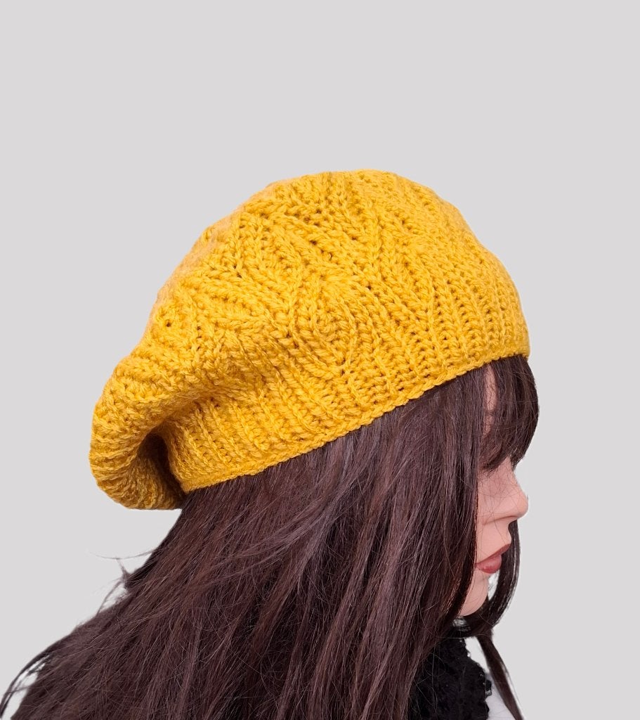 Baret okergoud, Maat 38/40 (M), Verzenden, Nieuw, Handgemaakt