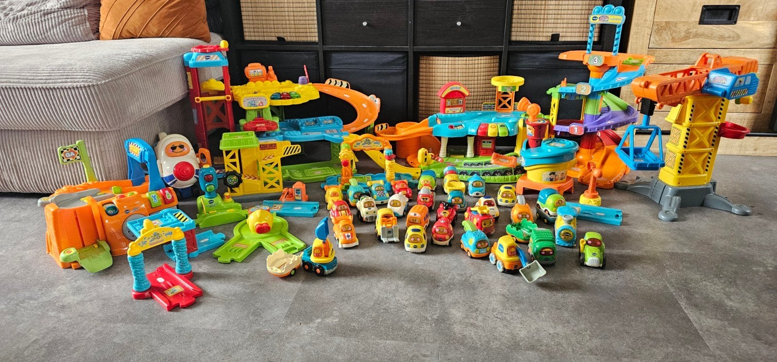 Grote VTech Toet Toet Auto's collectie met veel voertuigen, Ophalen, Gebruikt