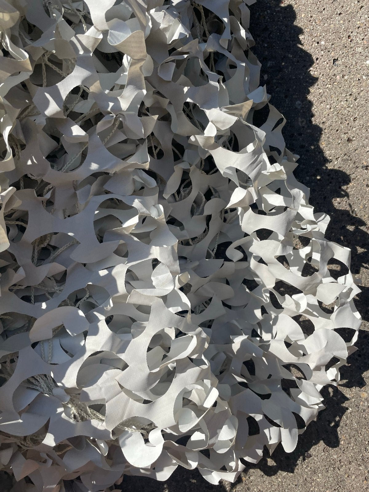 Wit camouflage net 3x6 m, Tuin en Terras, Schaduwdoeken, Ophalen, Zo goed als nieuw