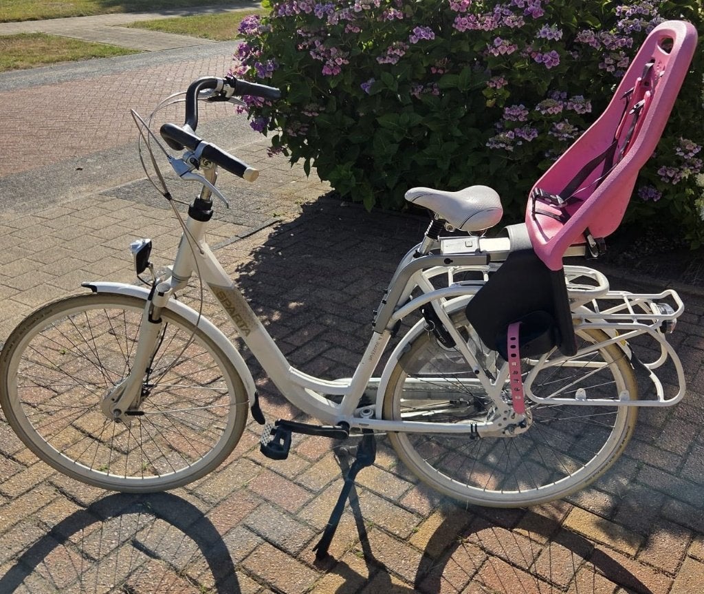 Moederfiets met achterzitje (mamafiets)(incl mandje)€250,-, Ophalen, Sparta, Gebruikt, 56 cm of meer