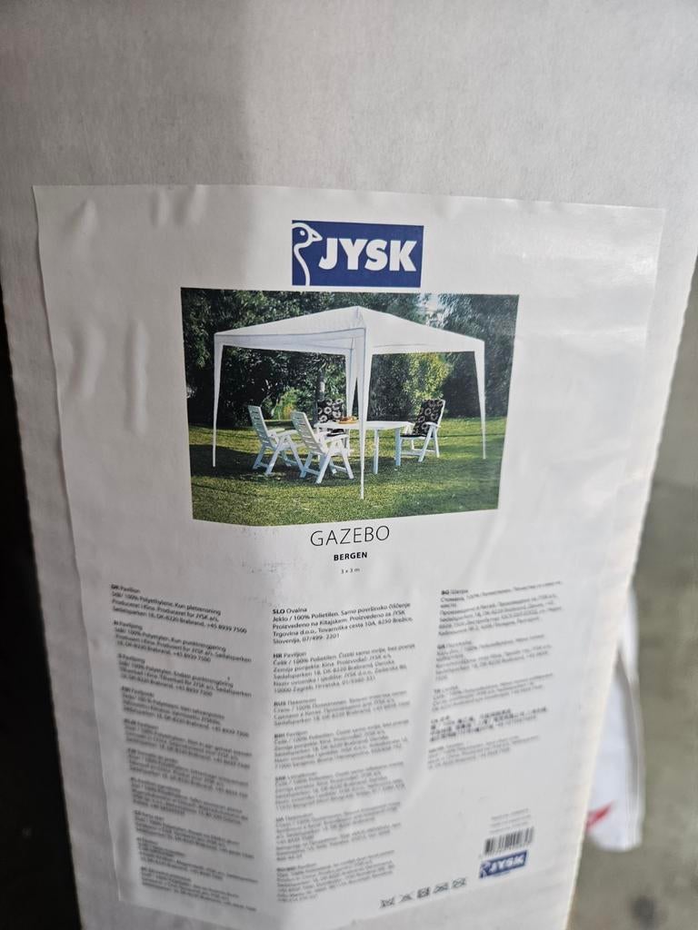 JYSK Gazebo Bergen 3x3m - In doos, Tuin en Terras, Ophalen, Minder dan 4 meter, Zo goed als nieuw, Paviljoen