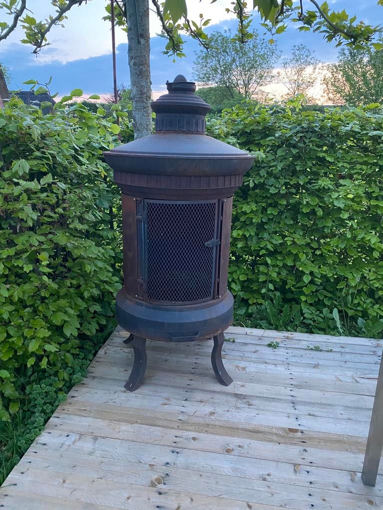 Roestieke tuinhaard terraskachel vuurkorf, Ophalen, Zo goed als nieuw