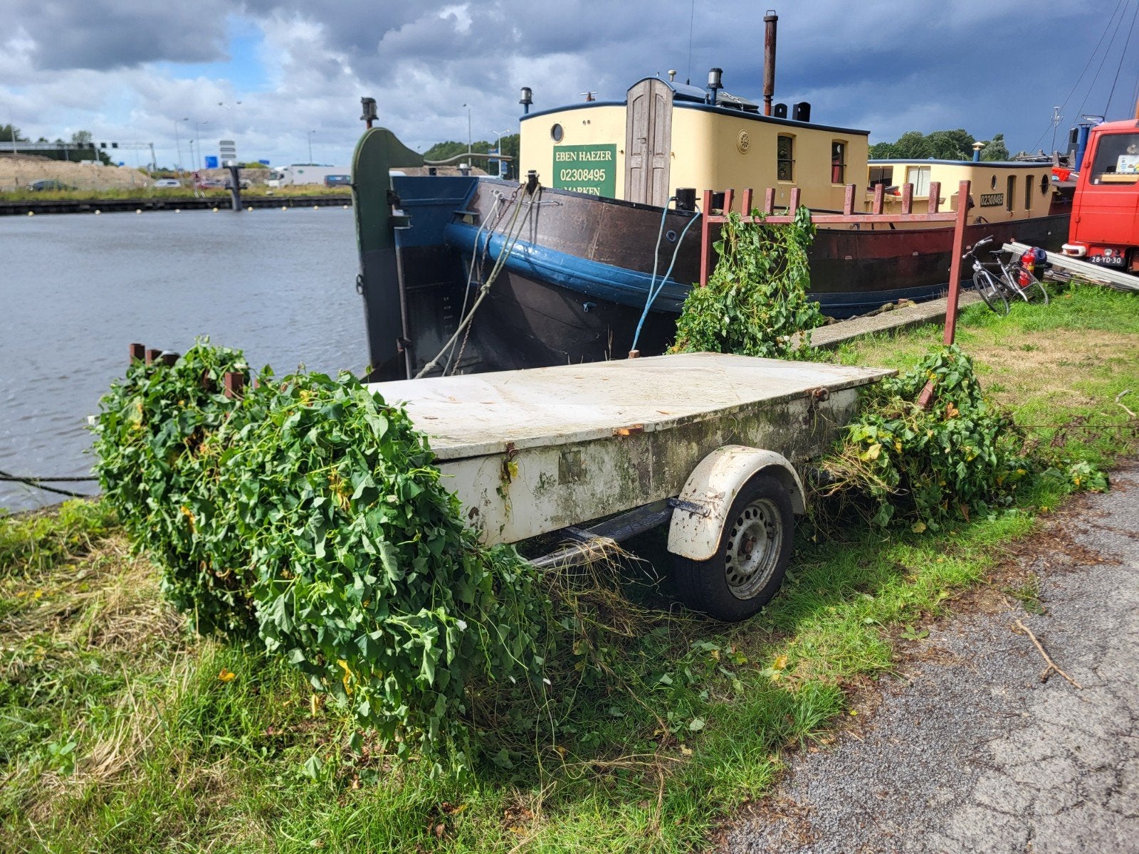 6 meter lange aanhanger - Opknapper catamaran trailer, Watersport en Boten, Ophalen of Verzenden, Gebruikt, Overige typen