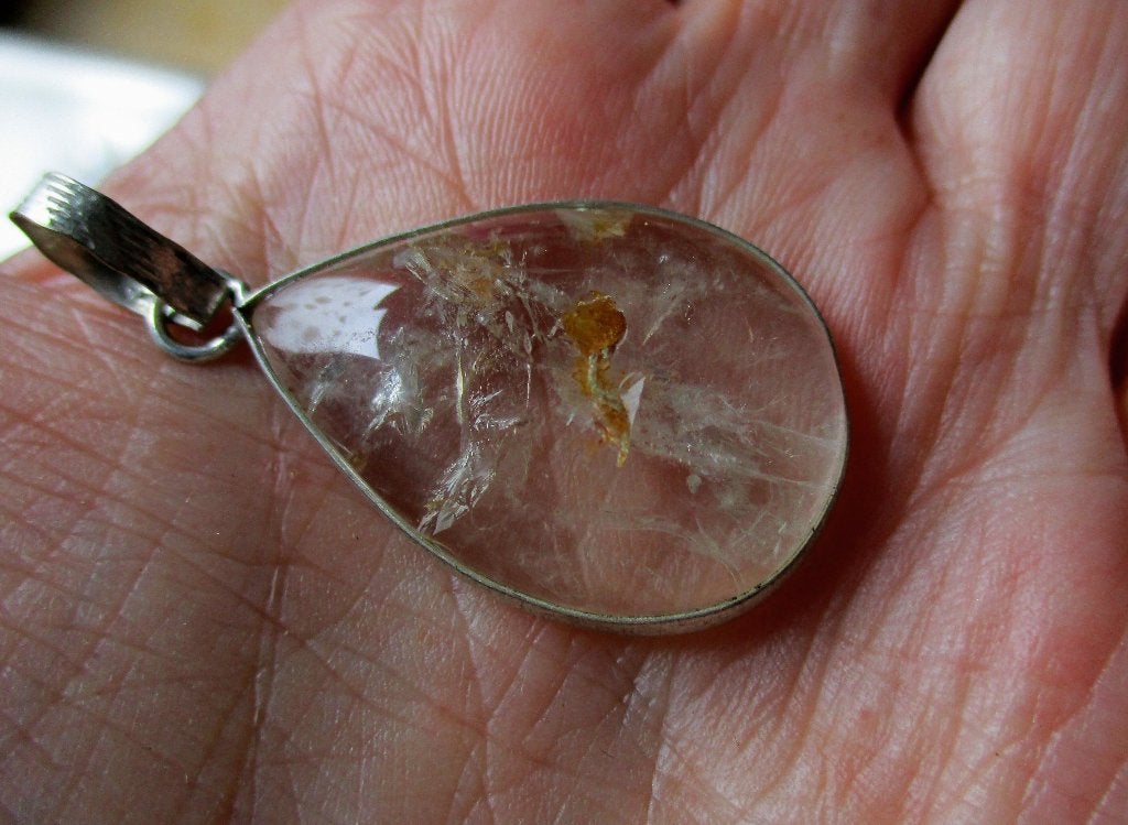 578/prachtige goud rutiel quartz hangers(meerdere foto's), Sieraden, Tassen en Uiterlijk, Nieuw, Ophalen of Verzenden, Steen of Mineraal