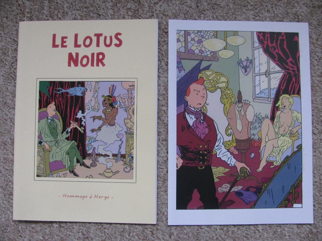 Kuifje / Tintin - Le Lotus Noir - softcover -hommage à Hergé, Eén stripboek, Ophalen of Verzenden, Nieuw, Hergé