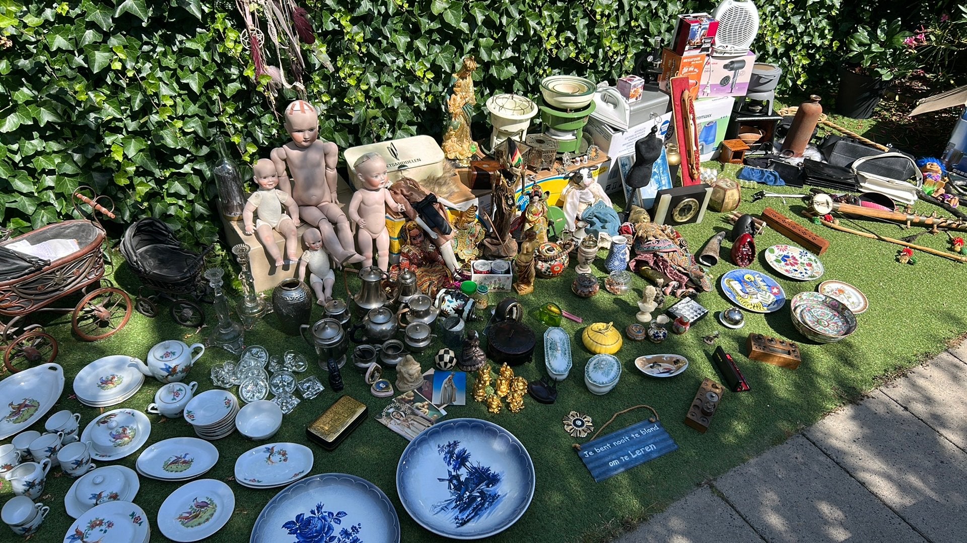 Grote partij antiek, curiosa, vintage en rommelmarkt spullen, Ophalen of Verzenden
