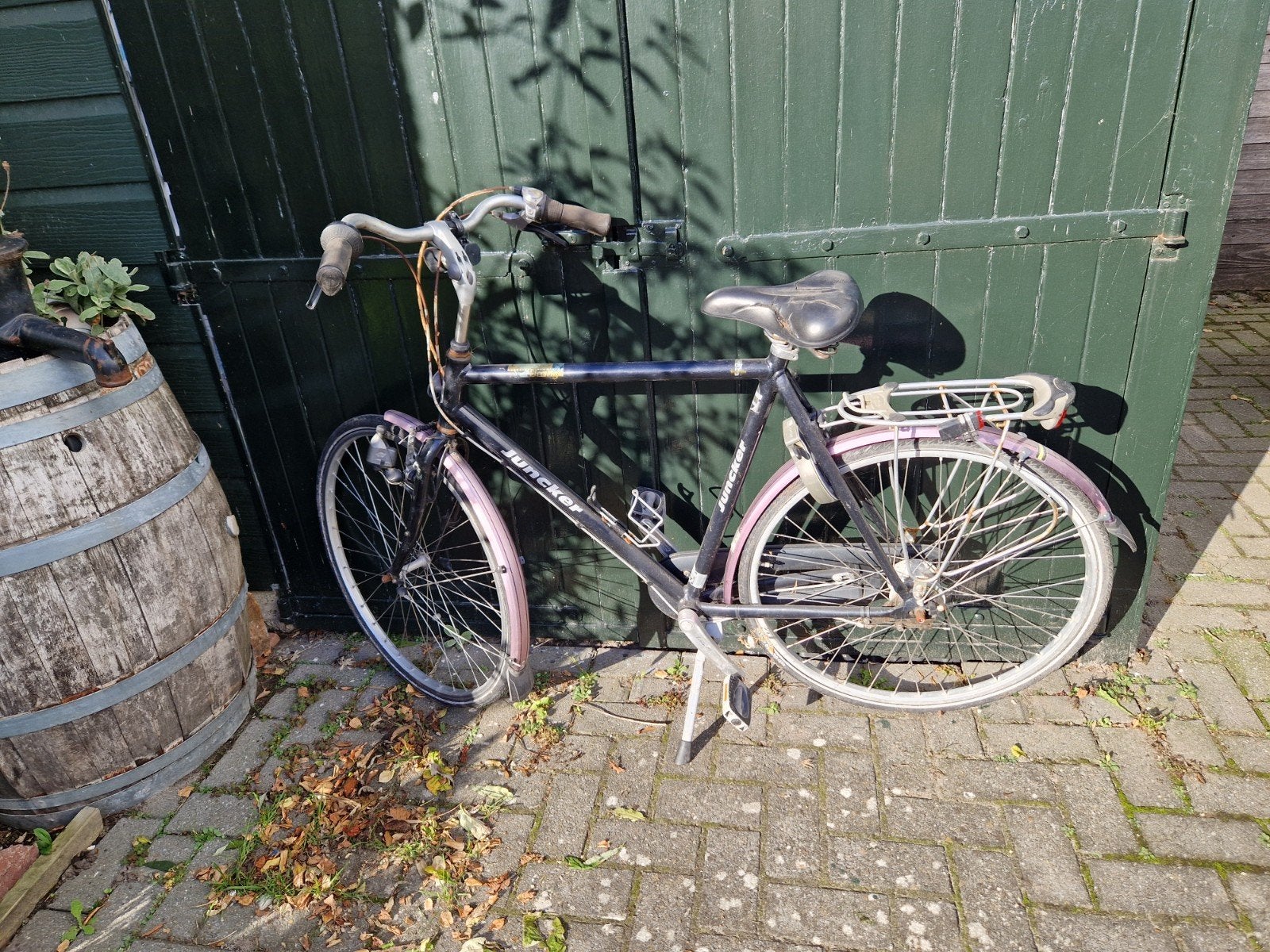 Herenfiets Juncker Orange met 7 versnellingen !!Opknapper!!, Gebruikt, Versnellingen, 57 tot 61 cm, Trommelrem