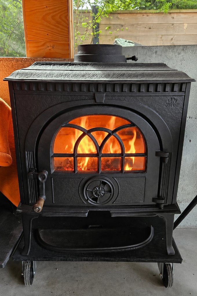 Jotul F8 Klassiek met naverbranding - Houtkachel, Gebruikt, Houtkachel, Ophalen of Verzenden, Vrijstaand