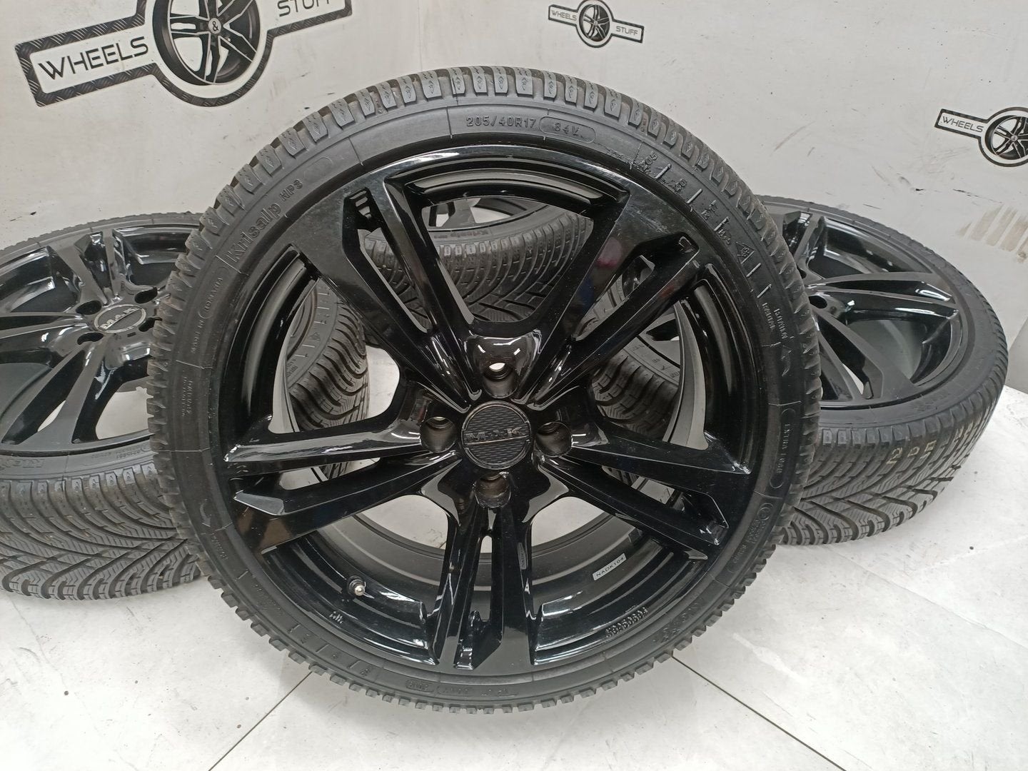 Set Mak fiat lichtmetaal velgen 17"inch met winterbanden 4x9, Gebruikt, -, -, Banden en Velgen