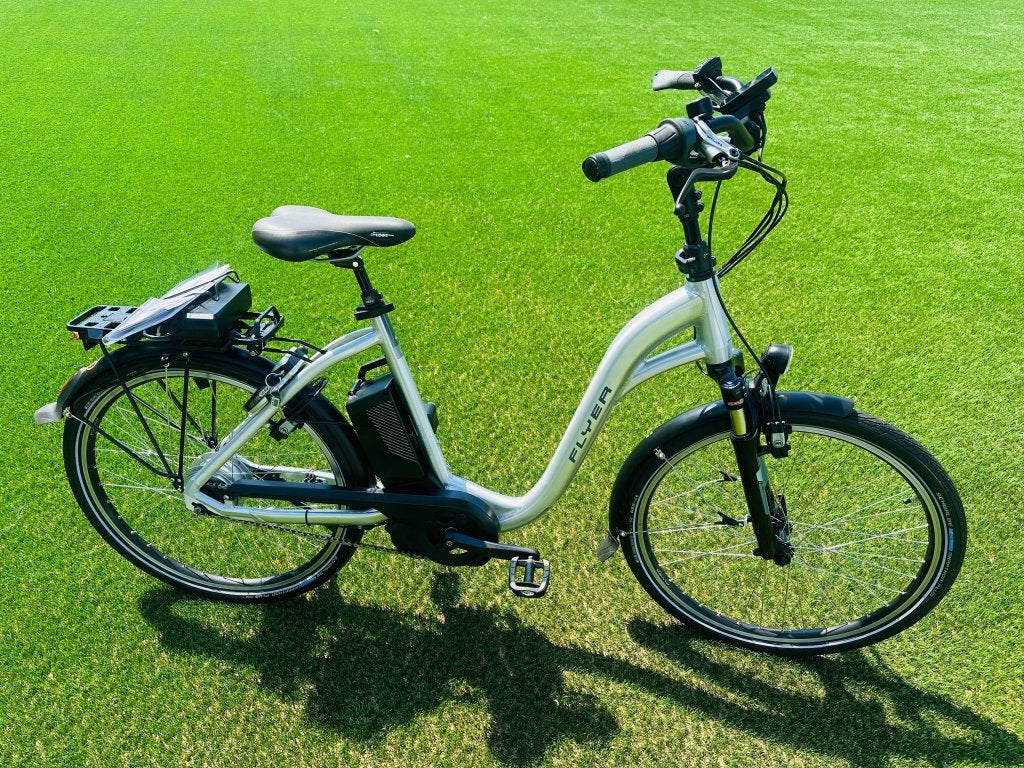 Flyer elektrische damesfiets 26 inch wielen Ebike, Gebruikt, Niet ingevuld, Ophalen of Verzenden, 47 tot 51 cm