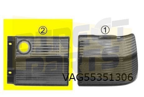 Volkswagen Vento (4/92-11/98) achterlicht Rechts binnen (ora, -, -, Nieuw, -