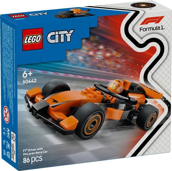 Lego City set 60442 F1 coureur met McLaren racewagen, City, Lego, Nieuw, Ophalen of Verzenden