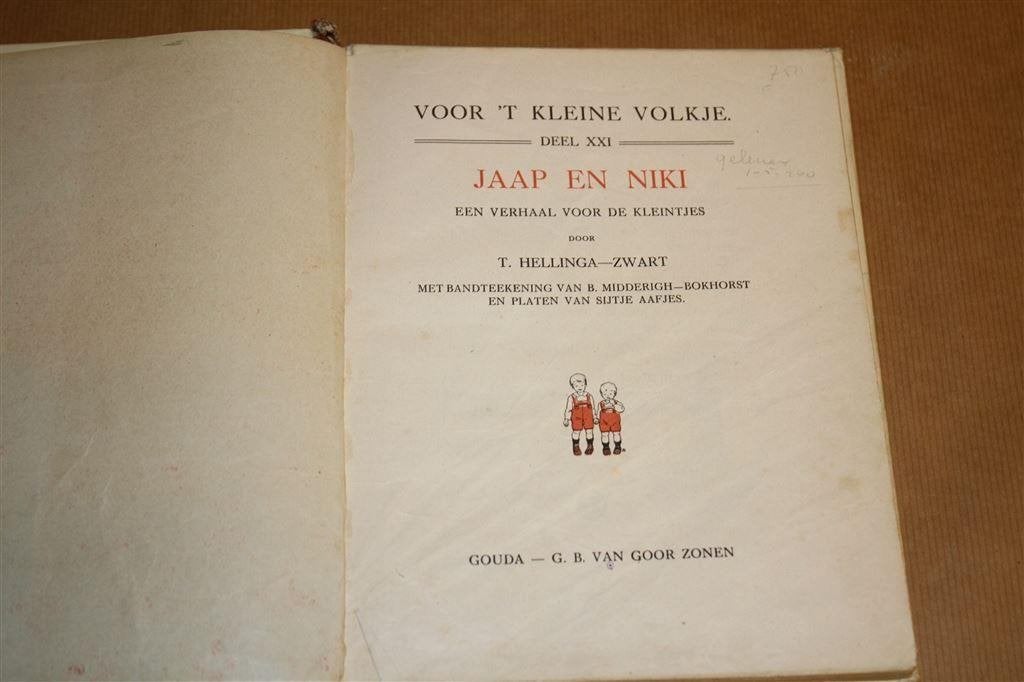 Jaap en Niki. Hellinga-Zwart, 1e druk 1920., Ophalen of Verzenden, Gelezen, Fictie algemeen