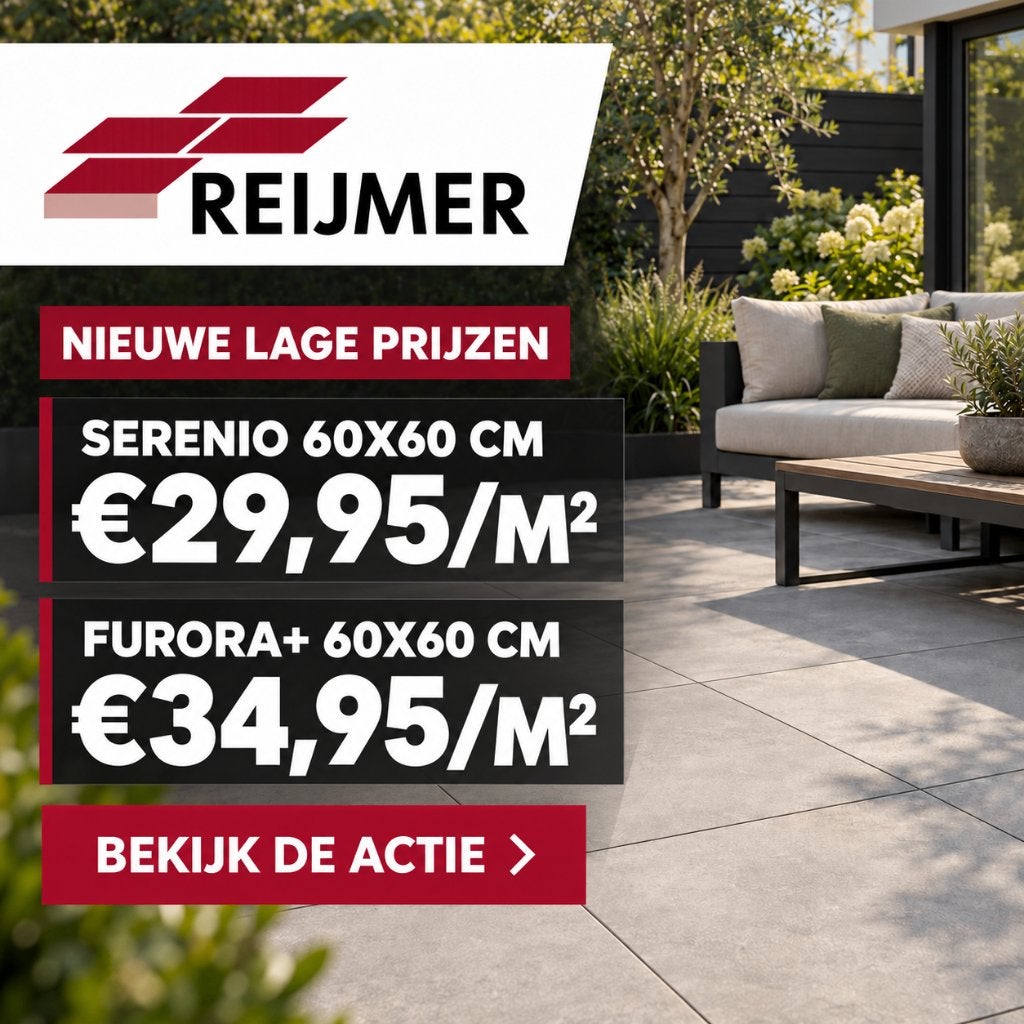 Tuintegels 60x60 vanaf €29,95/m² | Reijmer Sierbestrating, Ophalen, Nieuw, Reijmer Sierbestrating, Beton