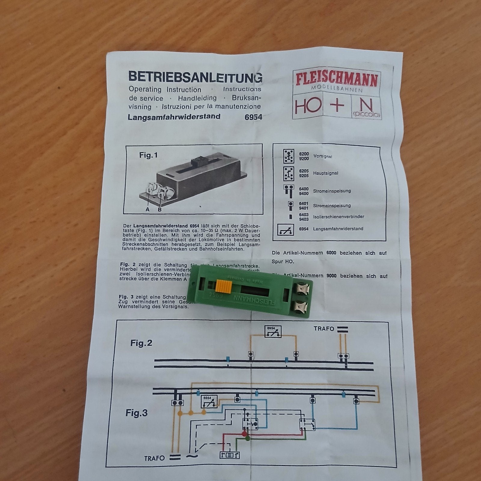 Fleischmann Langsamfahrwiderstand 6954, Gebruikt, Overige typen, Ophalen of Verzenden, Fleischmann