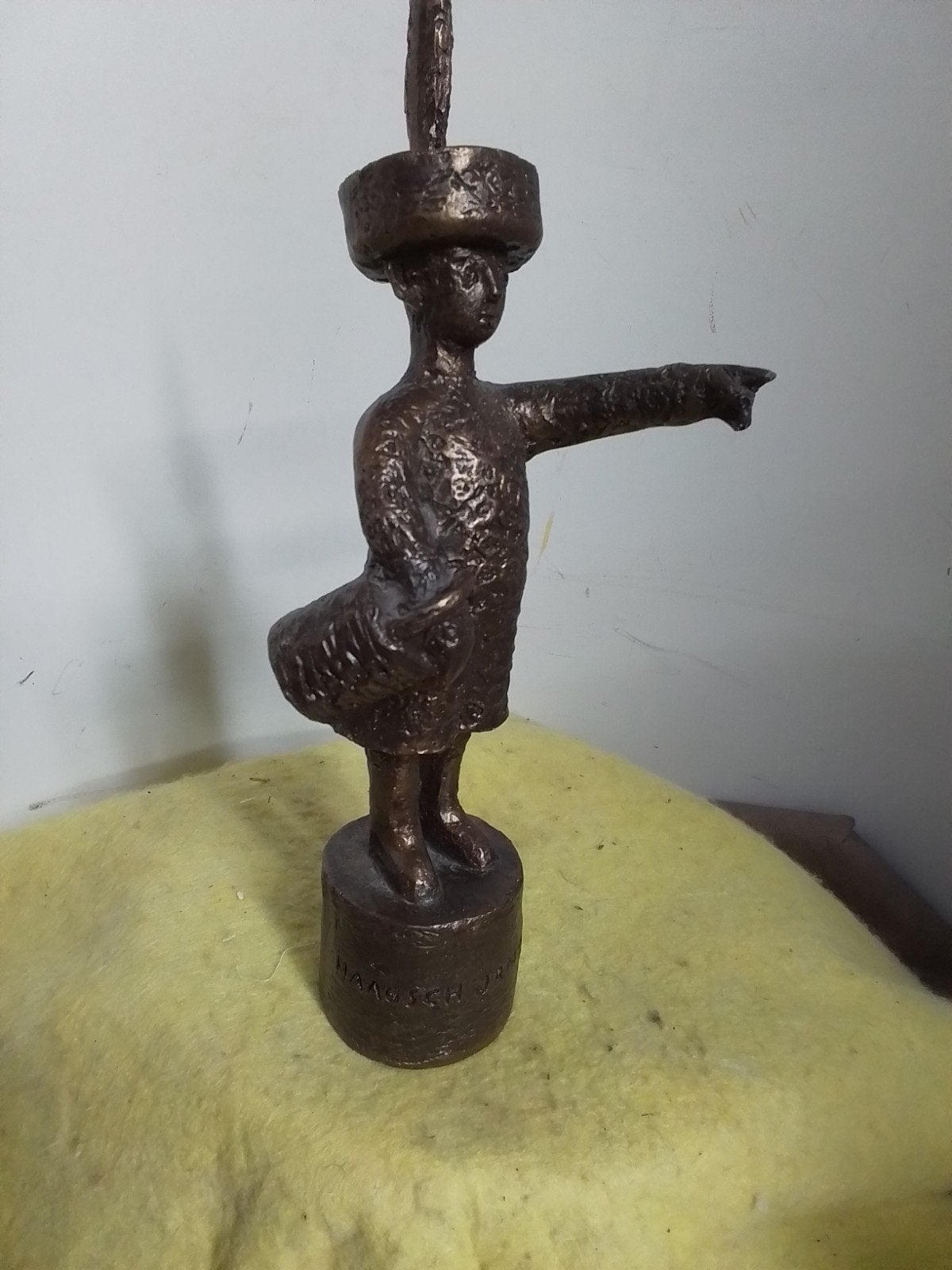 15296) mooi beeld HAAGS JANTJE  hoog  23cm, Ophalen of Verzenden, Brons