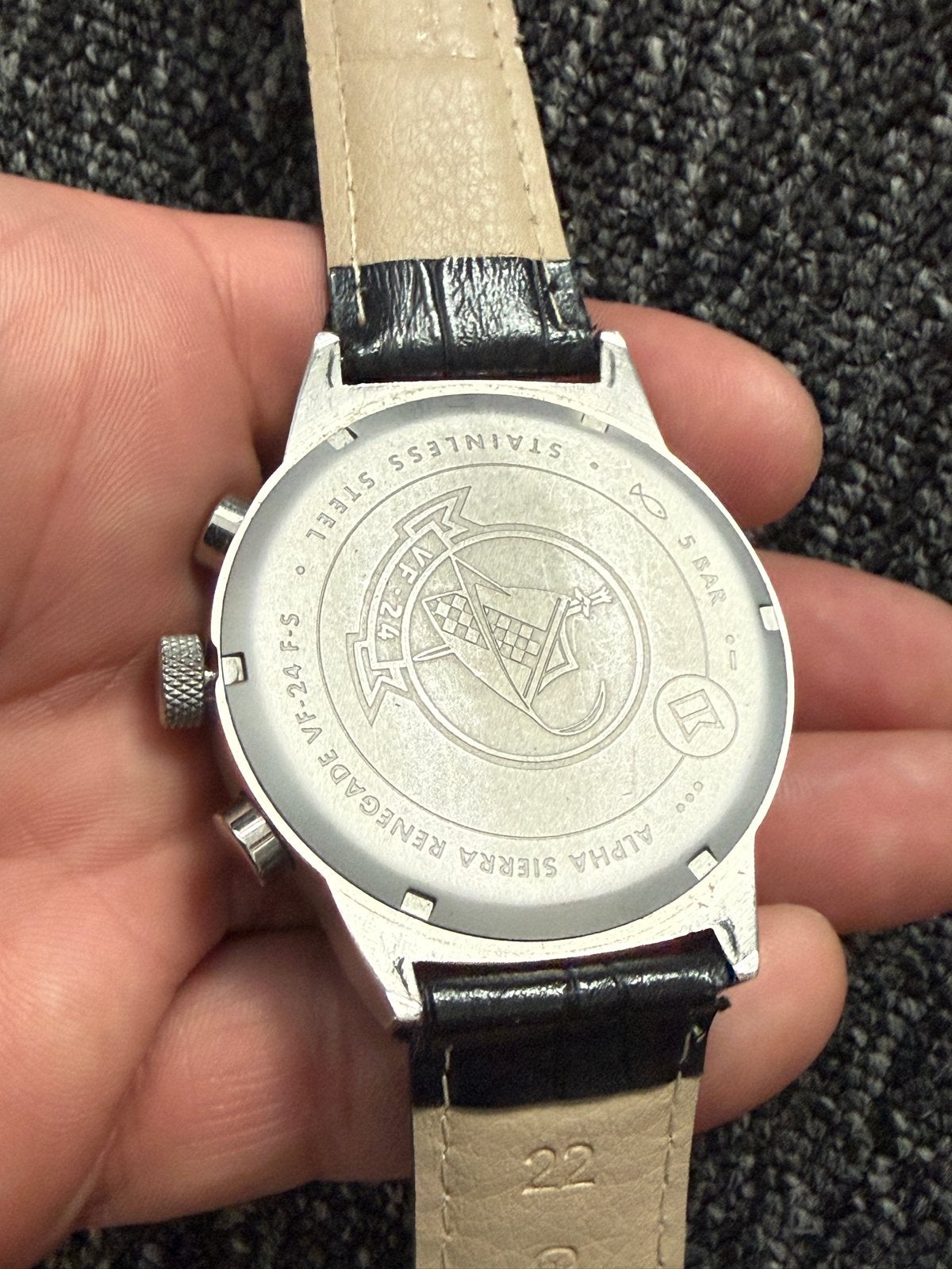 Alpha Sierra Renegade Herenhorloge - Zo goed als nieuw, Overige merken, Leer, Staal, Polshorloge