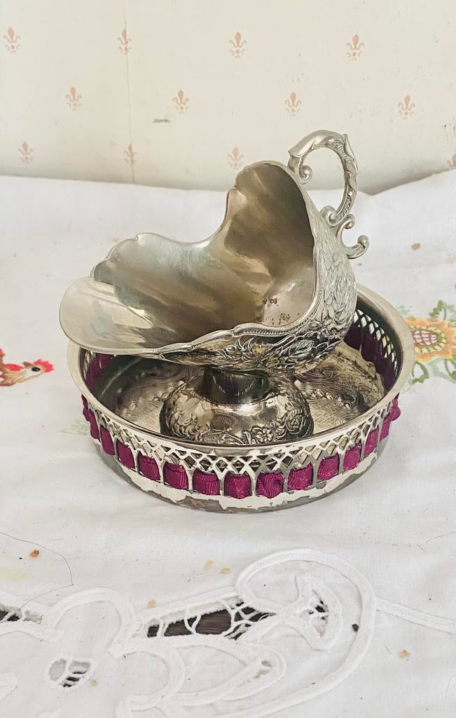 Brocante silverplate kolenkit suikerpot, Ophalen of Verzenden