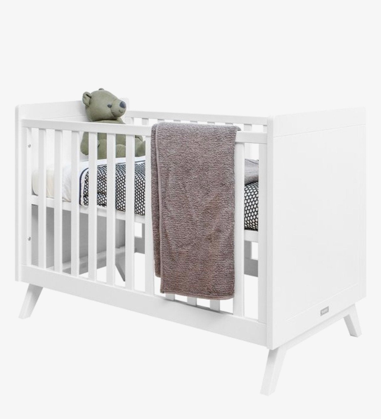 Bopita Anne Ledikant 60x120 - Wit, Ophalen, Zo goed als nieuw, Lattenbodem, Minder dan 140 cm