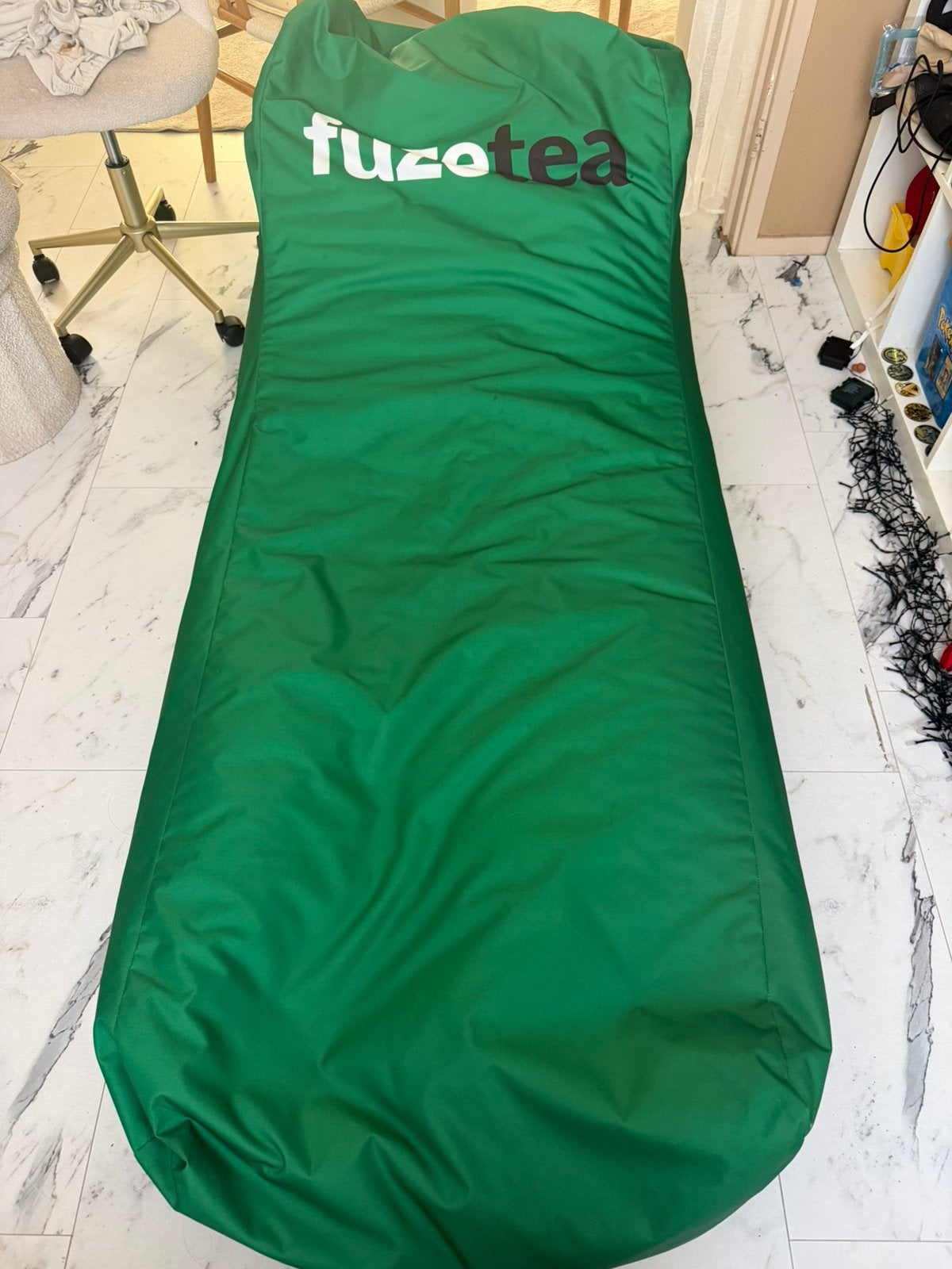 Grote waterbestendige zitzak / lounge zitzak 170 cm – groen, Ophalen, Zo goed als nieuw