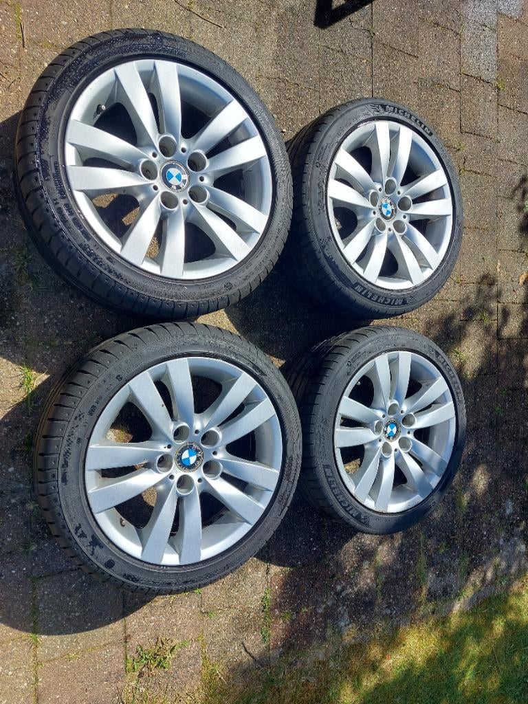 Autobanden / Velgen zomer R17 BMW Michelin Continental, Auto-onderdelen, Banden en Velgen, Ophalen, Gebruikt, 255 mm, 17 inch