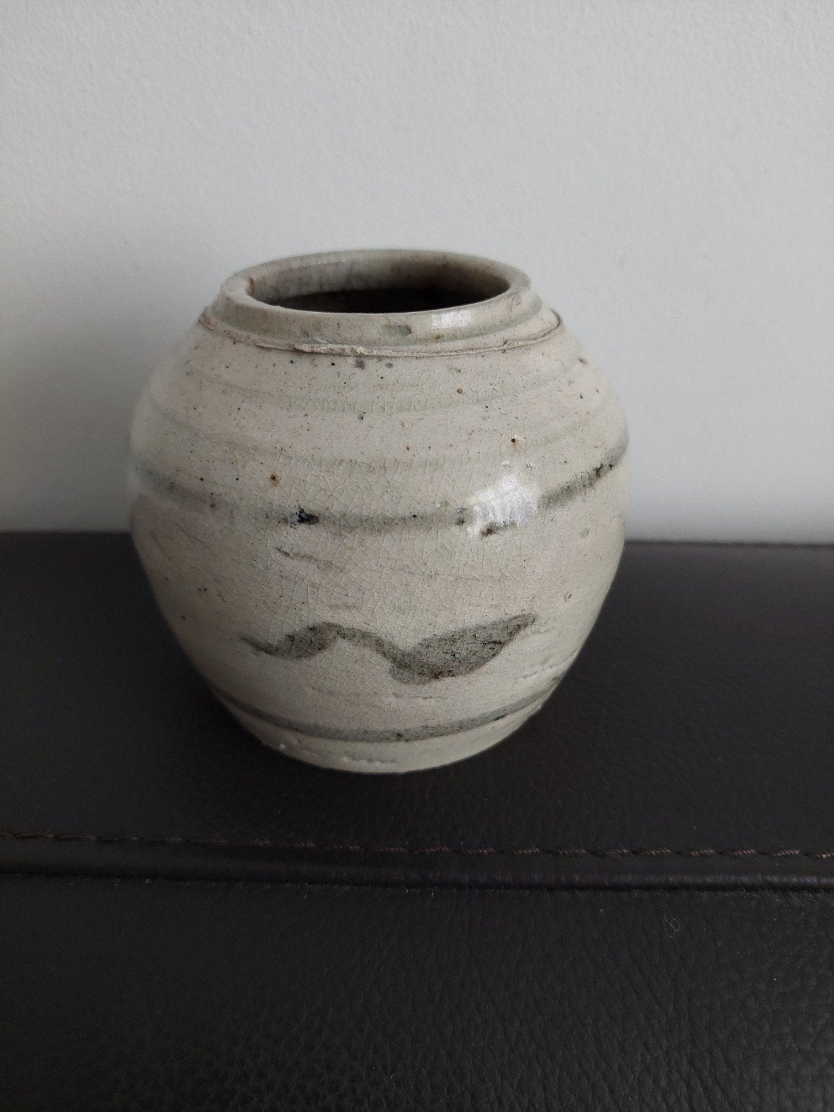 Antieke Chinese Gemberpot - Grijs Blauw Aardewerk, Ophalen of Verzenden