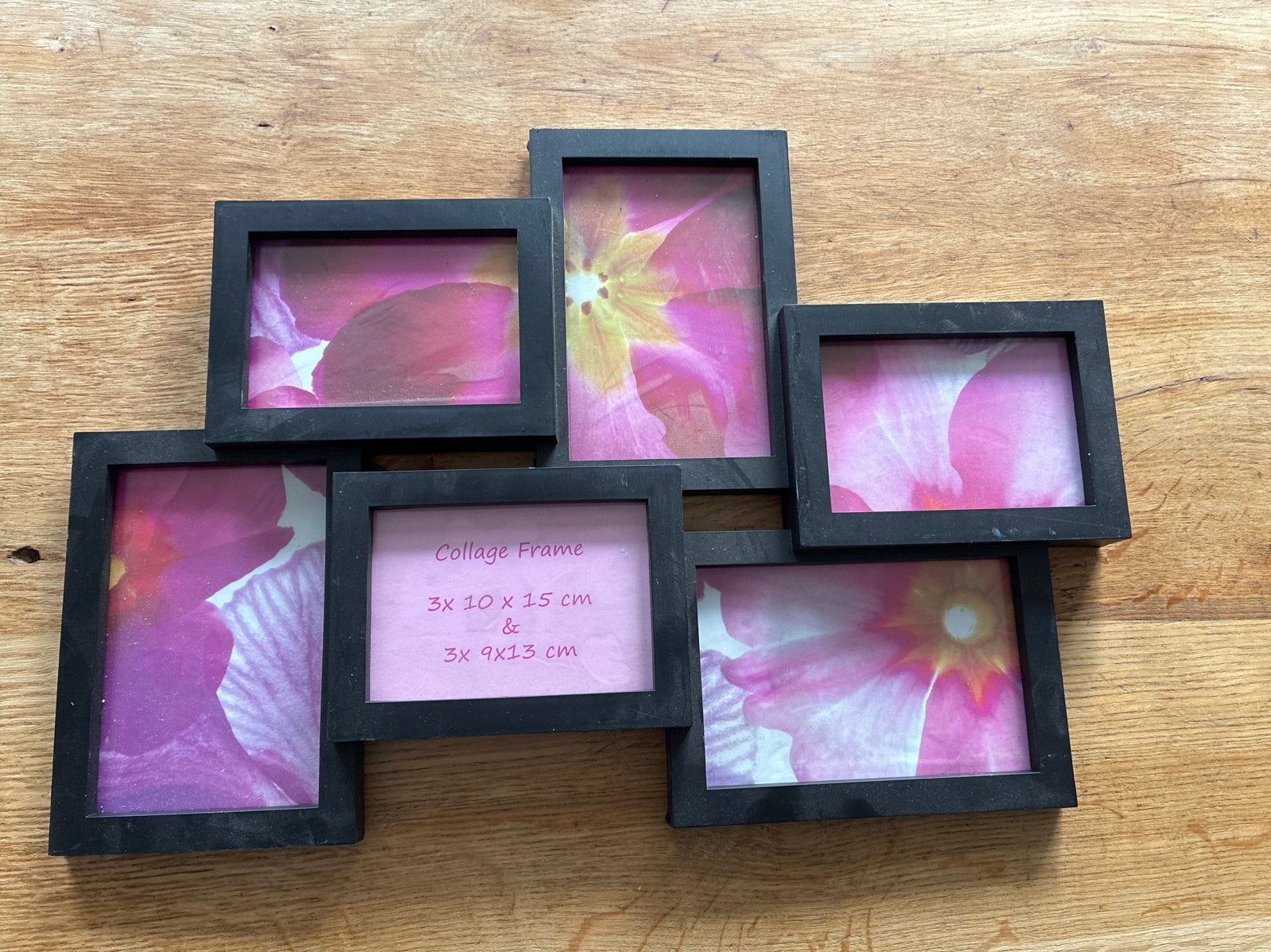 Zwarte collagelijst voor 6 foto's, Ophalen, Kunststof, Gebruikt, Collagelijst