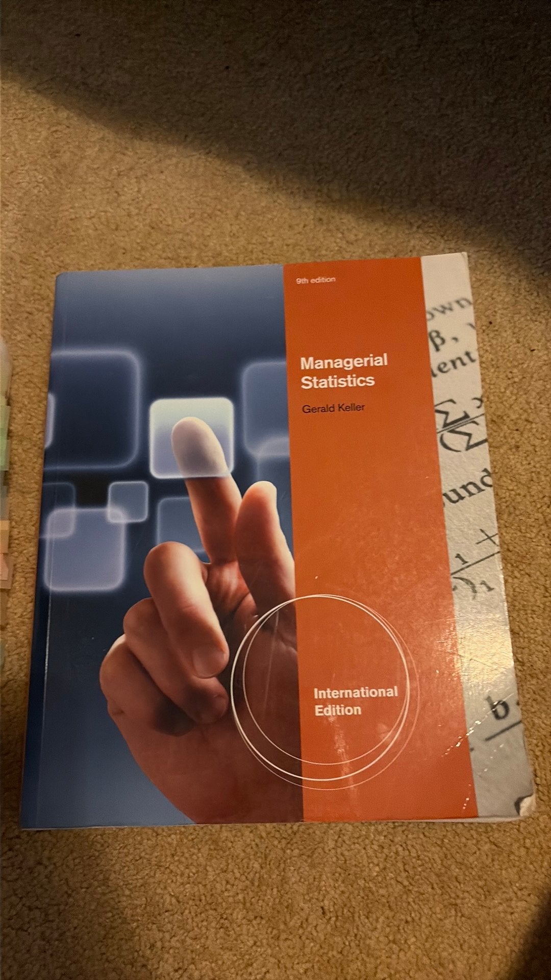 Managerial Statistics Gerald Keller - EBE Uva, Boeken, Ophalen of Verzenden, Beta, Zo goed als nieuw, WO