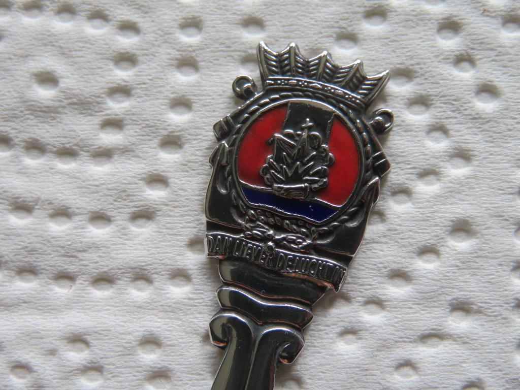 Lepeltje Embleem Zr.Ms. Van Speyk (F828) (emaille), Verzamelen, Porselein, Kristal en Bestek, Nieuw, Bestek, Overige materialen