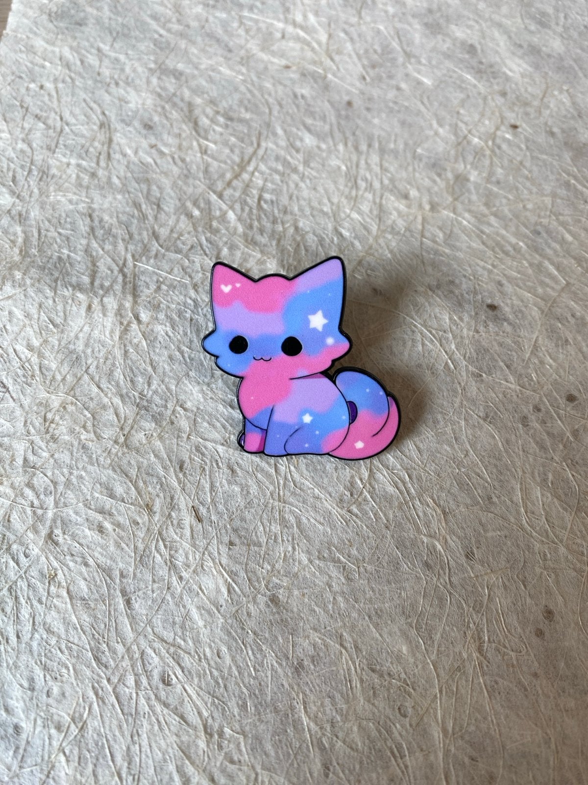 Leuke roze/blauwe kattenpin met sterren, Ophalen of Verzenden, Zo goed als nieuw