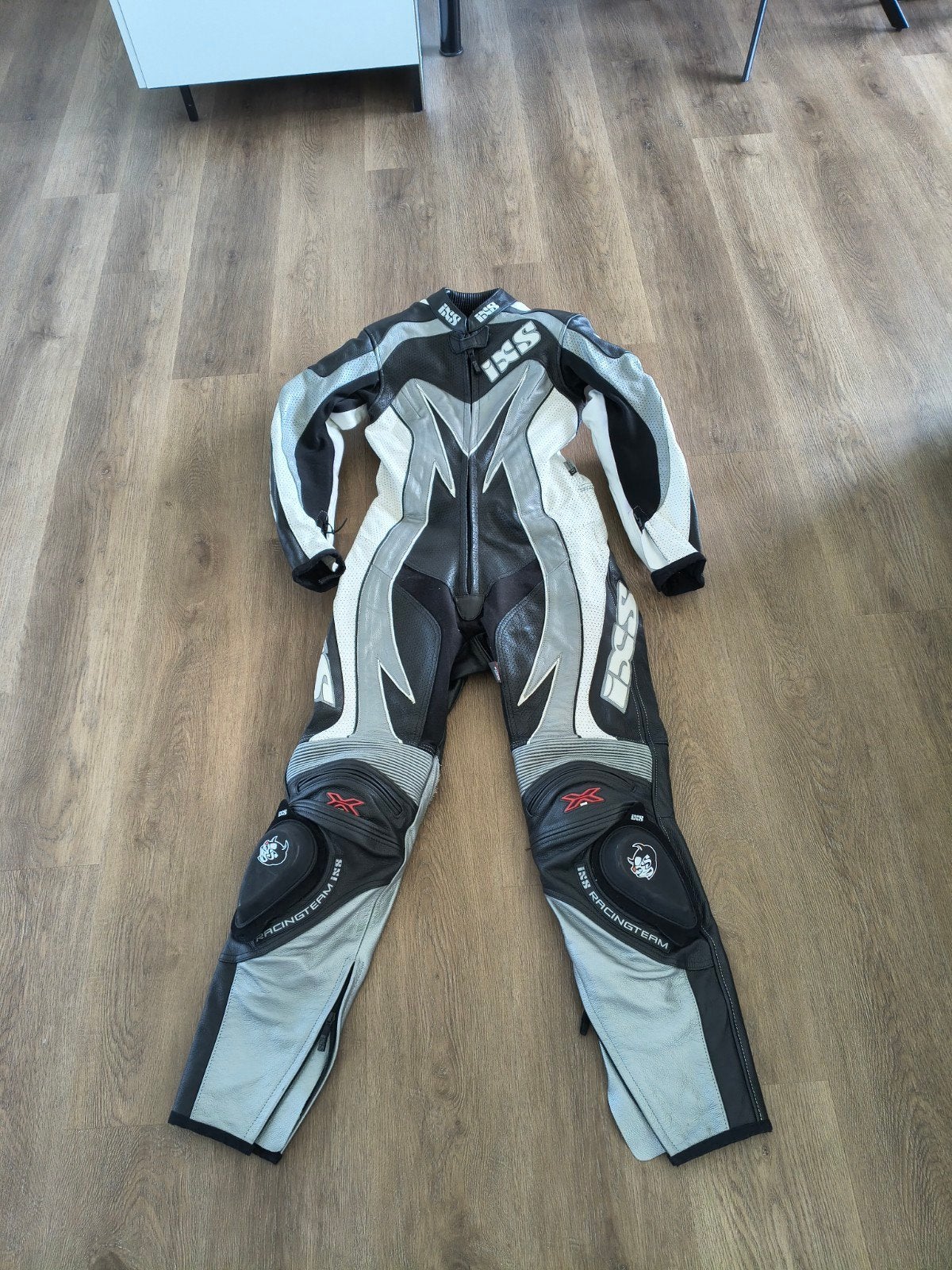 iXS leren combipak - Zwart/Grijs/Wit - Maat 36, Motoren, Ophalen, Combipak, IXS, Dames