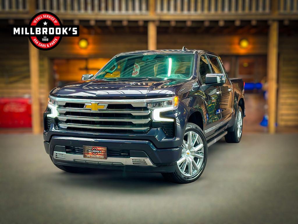 Chevrolet Silverado High counrty 6.2 V8 BPM VRIJ! BOSE, Adap, Automaat, Automatische klimaatregeling, 2460 kg, Zwart