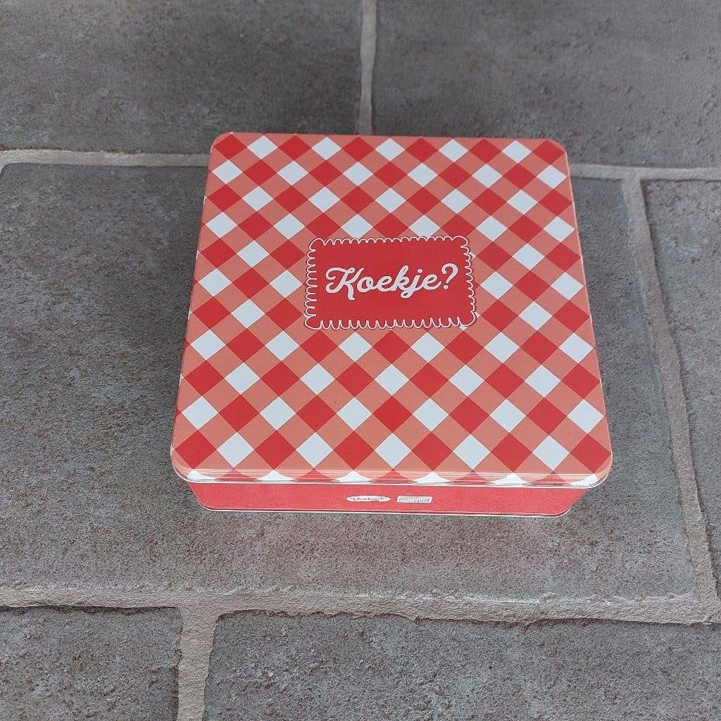 Koekblik/Koektrommel Verkade - Rood, Verzamelen, Blikken, Ophalen of Verzenden, Zo goed als nieuw, Koek(jes), Verkade