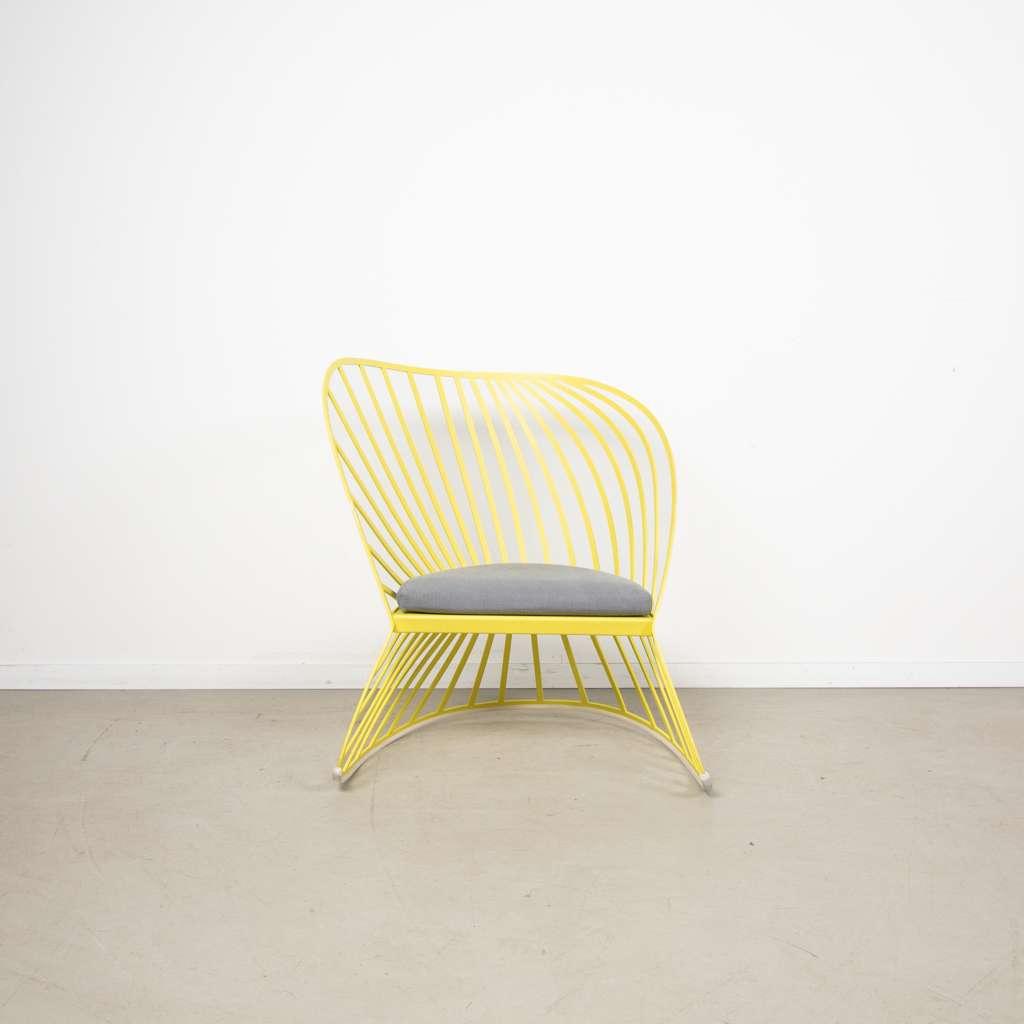 2x Molteni&C Sol Schommelstoel Geel Aluminium, Niet ingevuld, Twee, Overige kleuren, Niet ingevuld