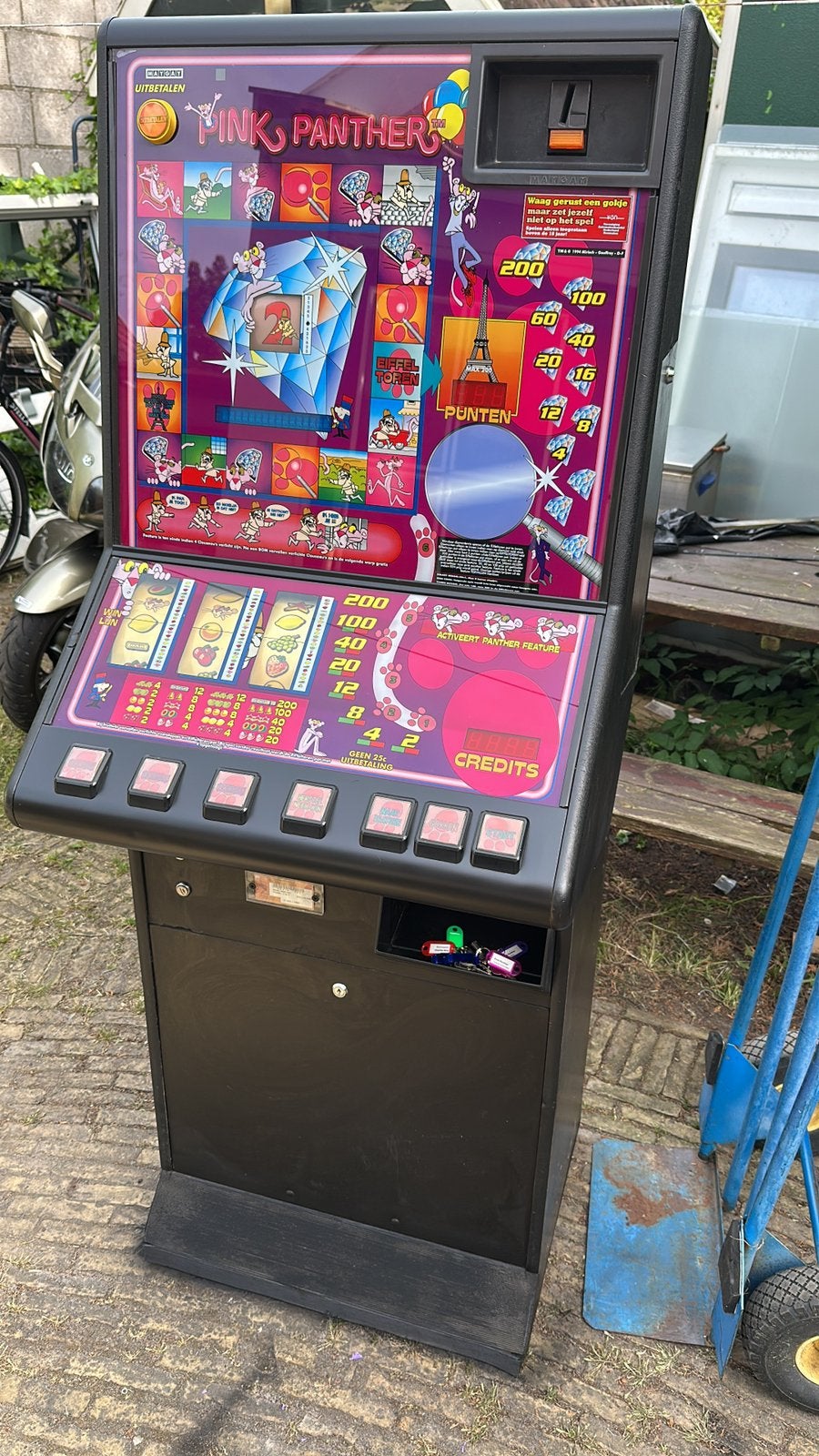 Pink Panther gokkast, Euro, Ophalen, Gebruikt, Met sleutels