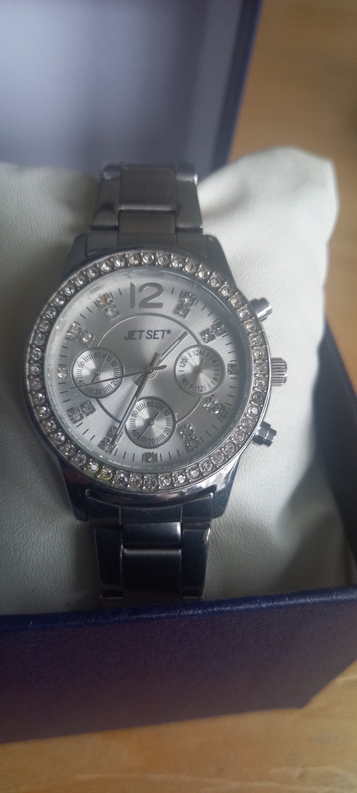 MOOI JETSET DAMES / MEISJES HORLOGE IN NIEUWSTAAT EN GOED LO, Ophalen of Verzenden, Zo goed als nieuw, Staal, Overige merken