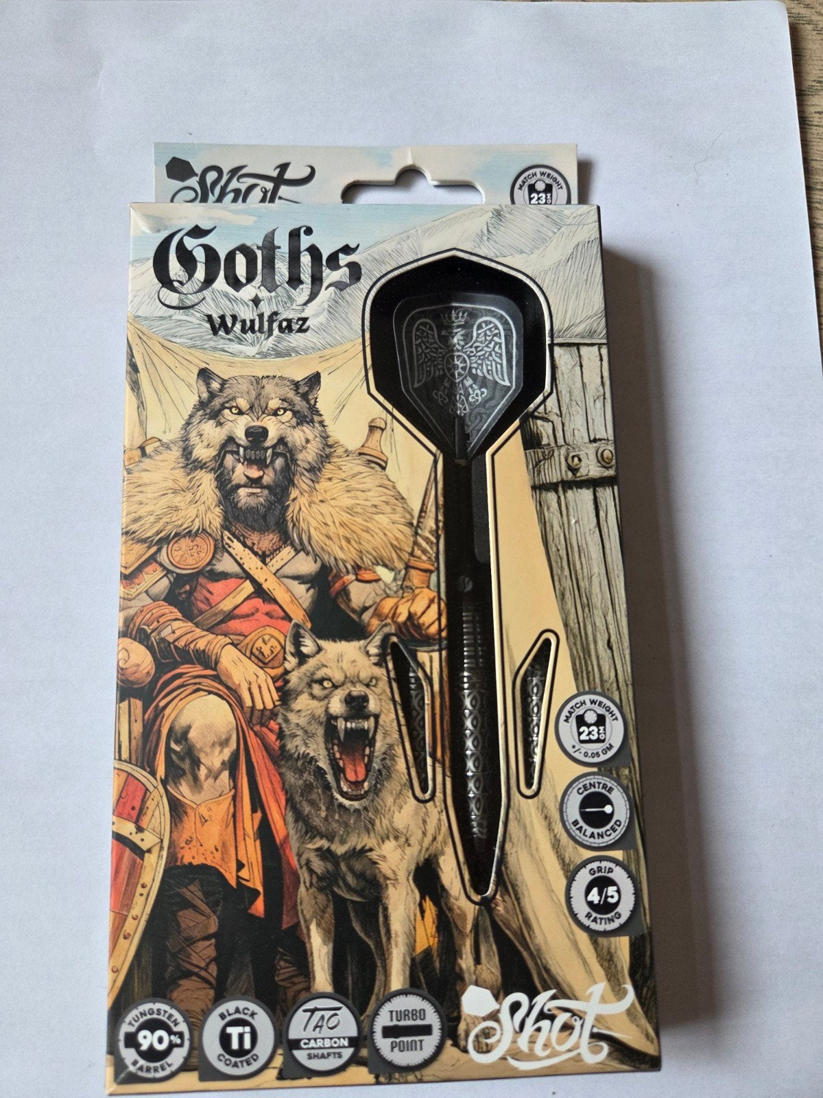 Shot Goths Wulfaz Turbo Point 90% - Dartpijlen 23gr, Sport en Fitness, Ophalen of Verzenden