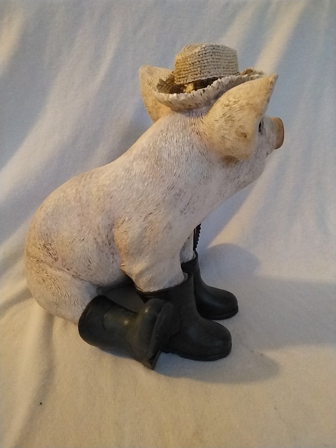 Decoratief varkentje met laarzen en hoed, MGO, Ophalen of Verzenden, Nieuw, Overige materialen