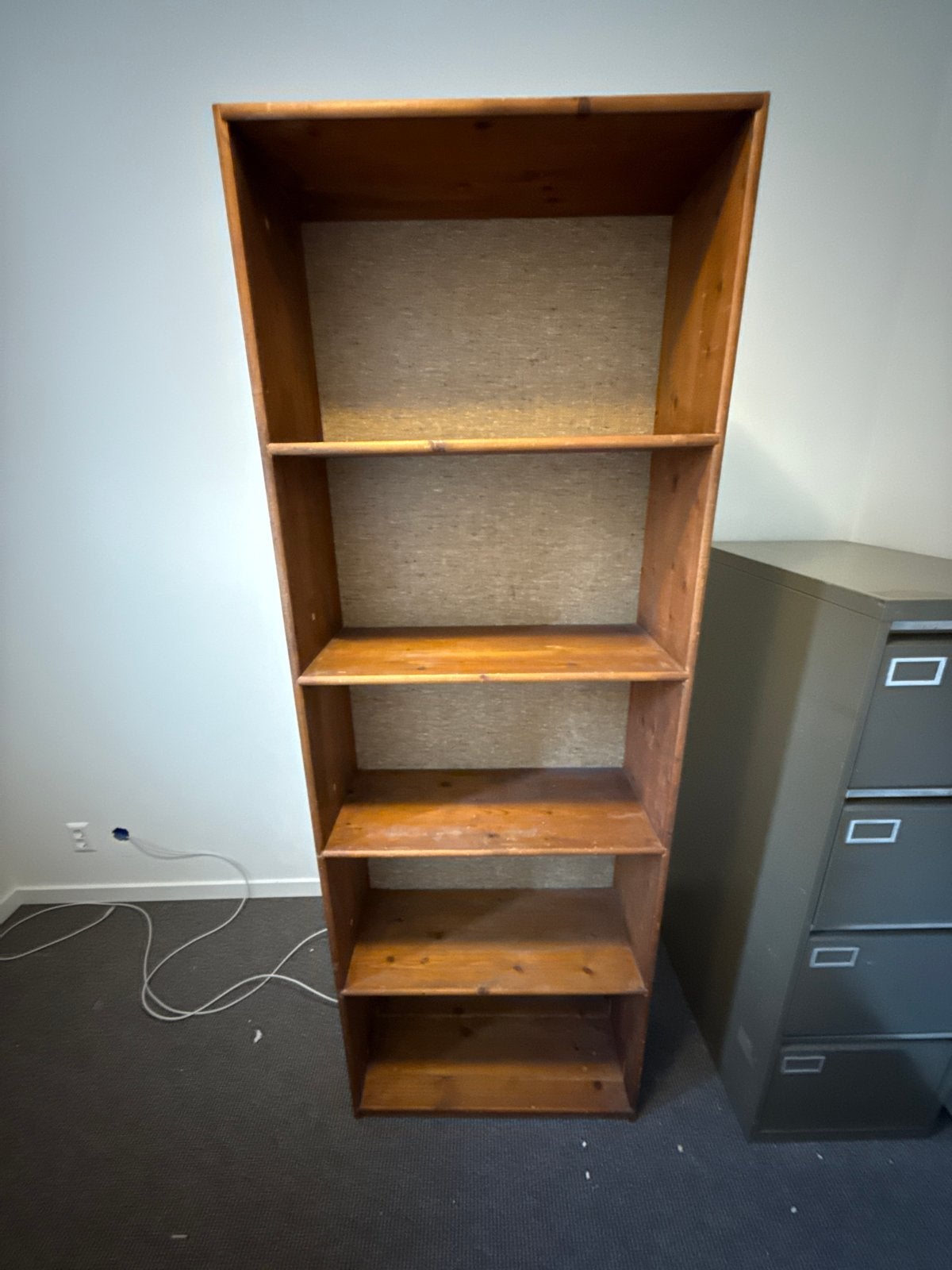 Stevige rustieke grenen boekenkast, Huis en Inrichting, Ophalen, Met plank(en), Gebruikt, 200 cm of meer