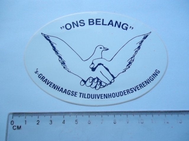 sticker oud Den Haag duivensport duif duiven tilduiven houde, Verzenden, Zo goed als nieuw, Bedrijf of Vereniging
