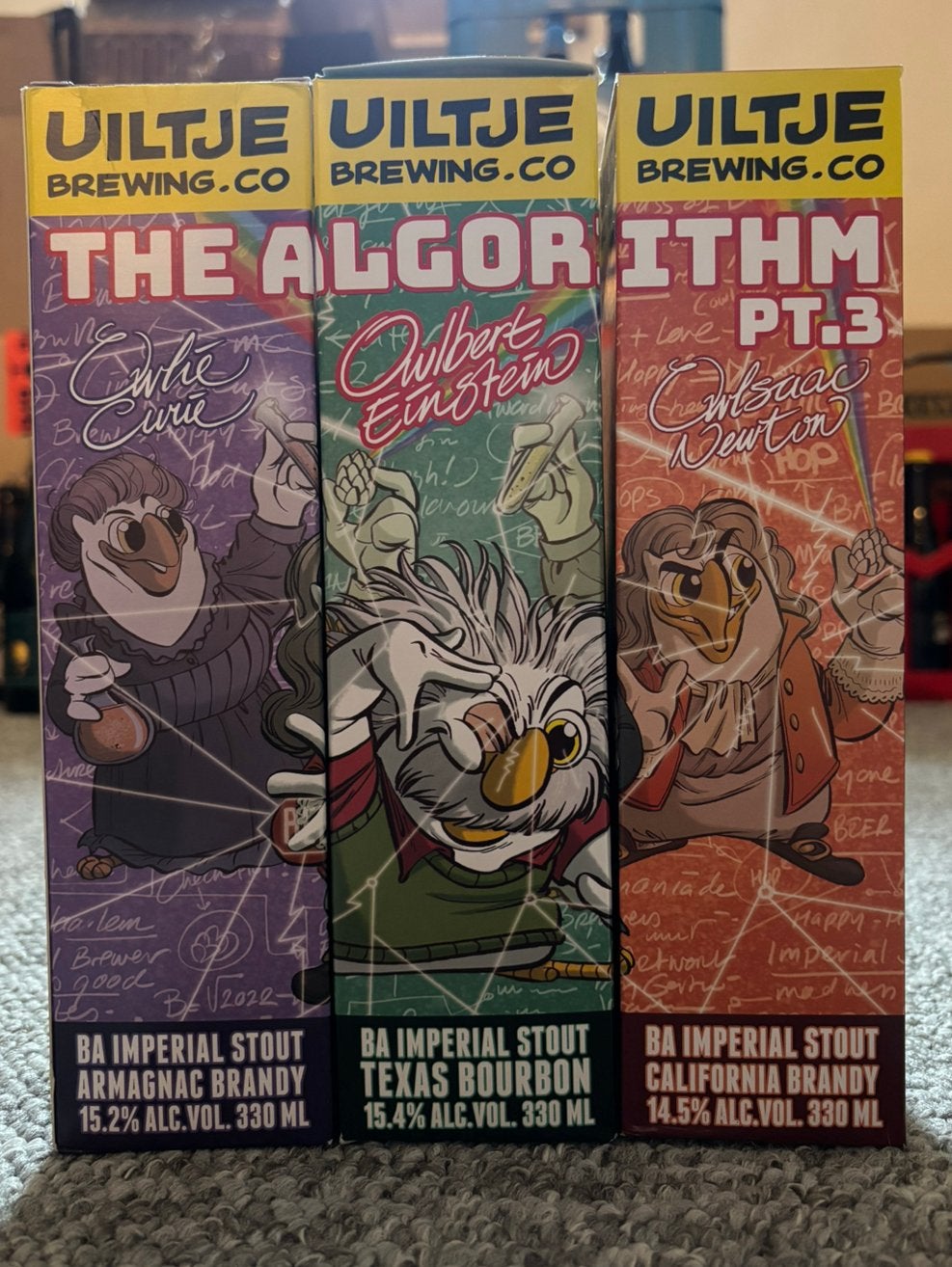 Uiltje - The Algorithm 1,2 & 3, Verzamelen, Ophalen of Verzenden, Zo goed als nieuw, Flesje(s), Overige merken