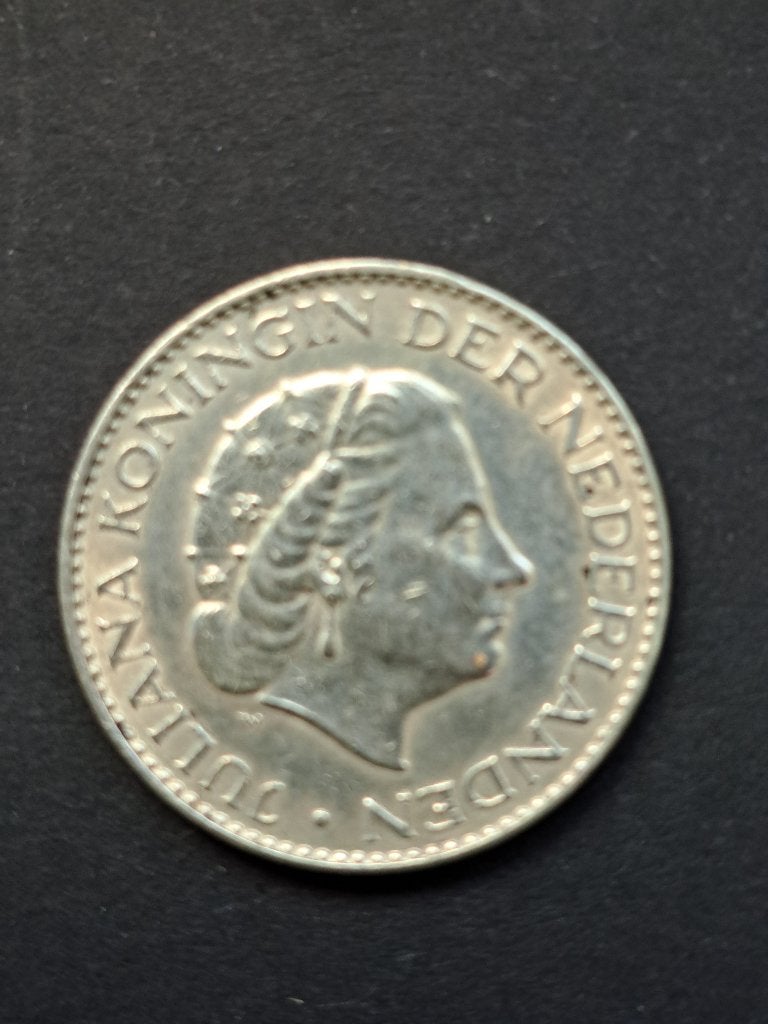 Nederland zilveren gulden 1964 Juliana, Ophalen of Verzenden, Koningin Juliana, 1 gulden, Zilver