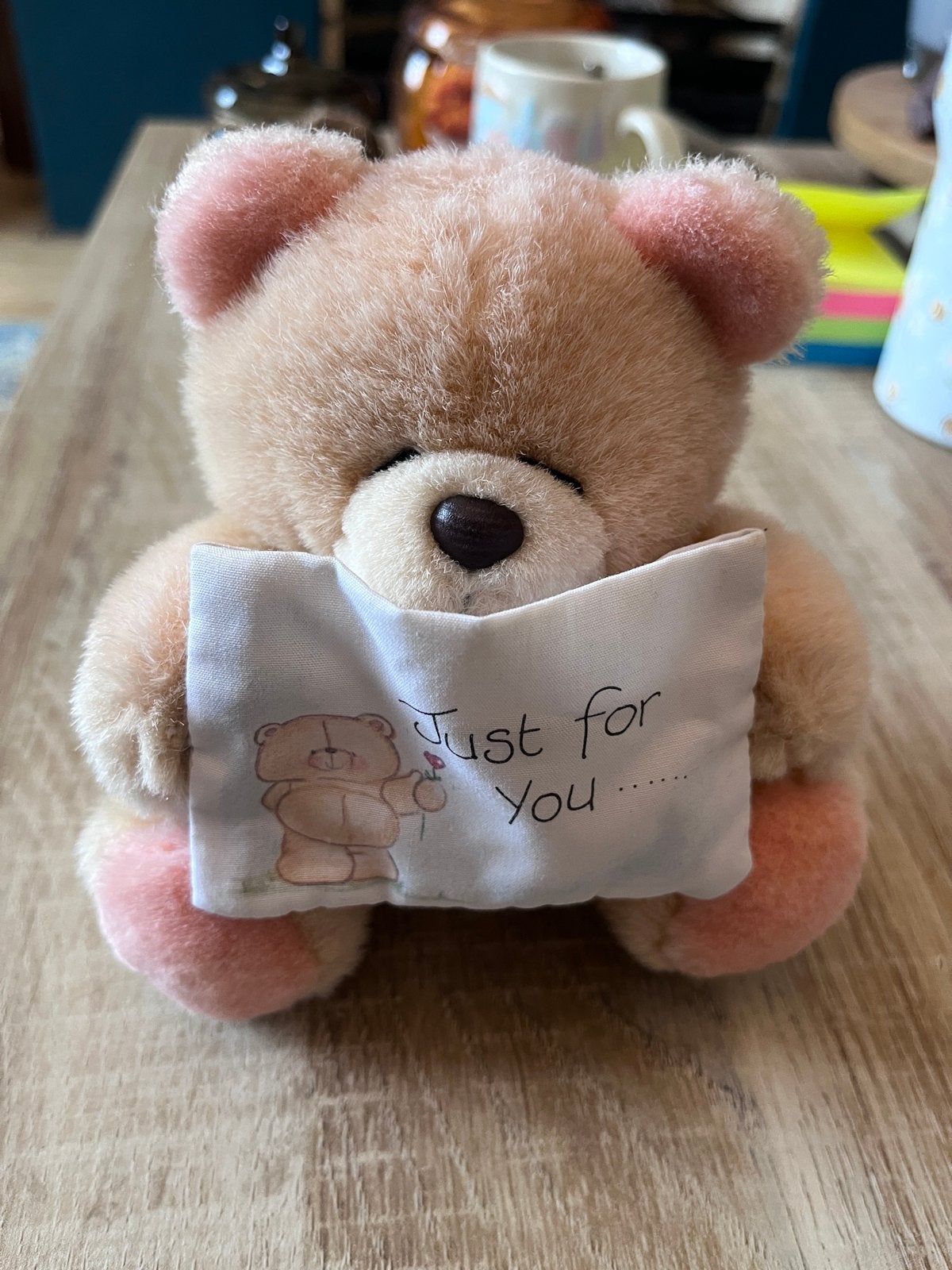 Forever Friends knuffelbeer met 'Just for You' zakje, Overige merken, Overige karakters, Beer, Ophalen of Verzenden