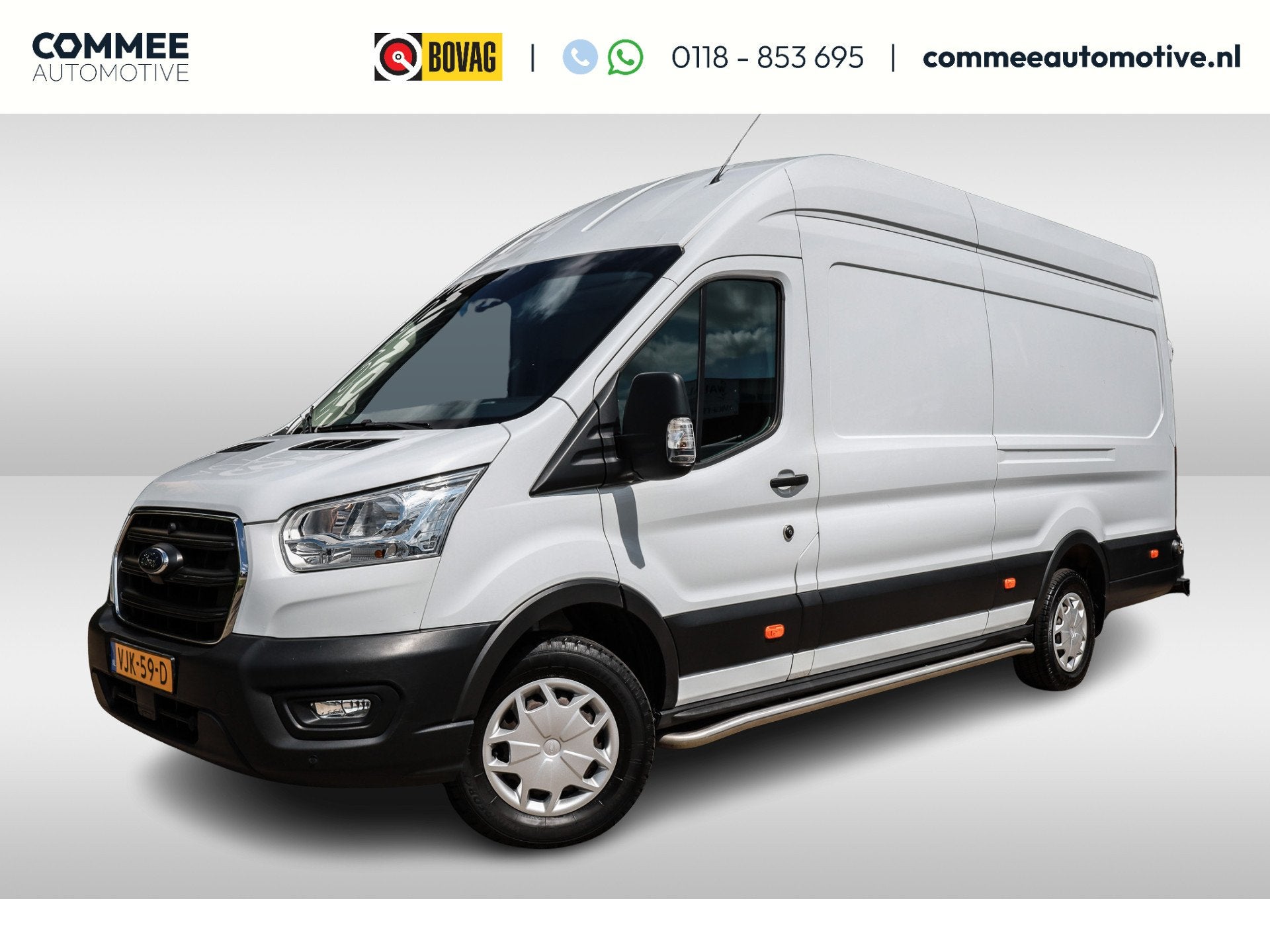 Ford Transit 350 2.0 TDCI L4H3 Trend EU6 CAM I Cr.Control I, 13 km/l, 4 cilinders, 2461 kg, Wit